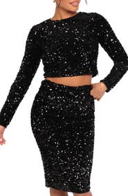 Petal & Pup Quinne Sequin Crop Top