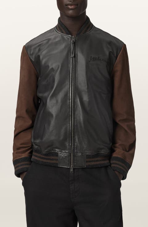 Blanco Leather Bomber Jacket