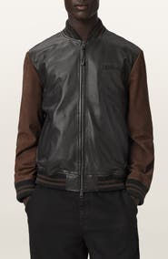 AllSaints Blanco Leather Bomber Jacket
