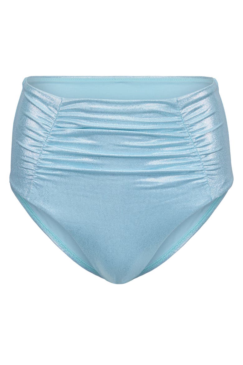 Rina Swimwear High-Waist Bikini Bottom, Alternate, color, Light blue