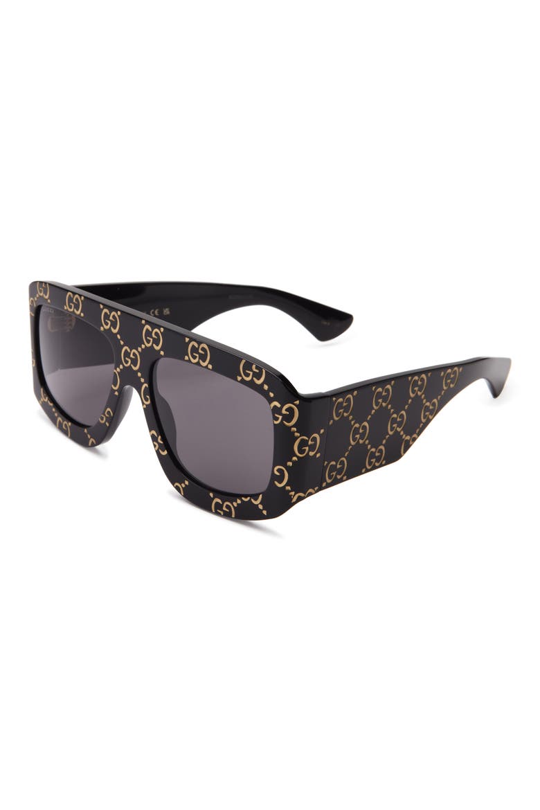 59mm Shield Wrap Sunglasses, Alternate, color, BLACK BLACK GREY