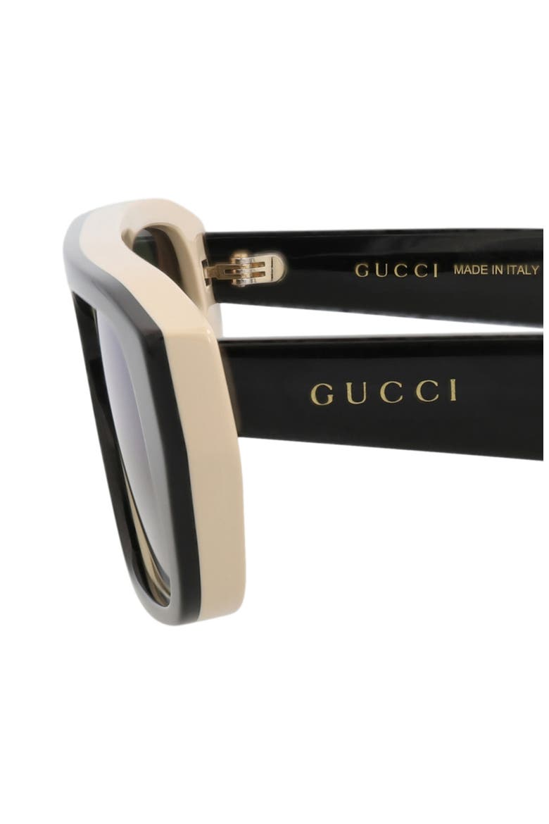 GG1617S Blue 54mm Square Sunglasses, Alternate, color, BLACK BLACK BLUE