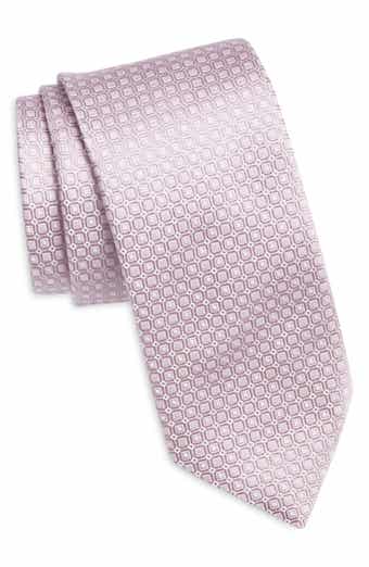Grid Silk Blend Tie