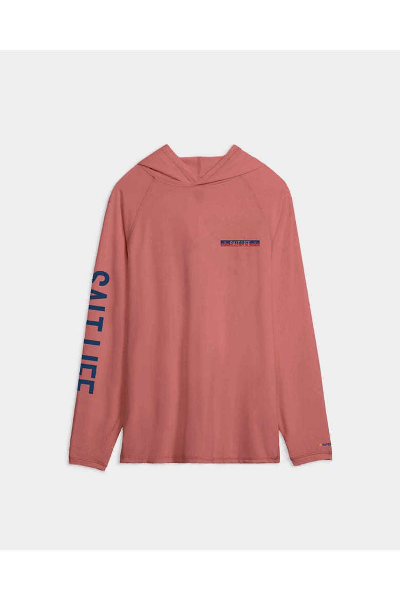 Tuna Tournament Performance Hoodie, Main, color, Burnt Coral Heather