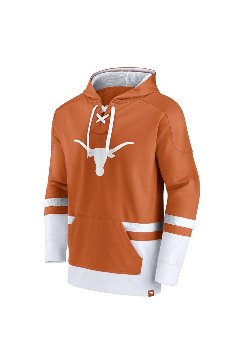 Men's Fanatics Branded Texas Orange Texas Longhorns First Battle Pullover Hoodie, Alternate, color, Burnt Orange
