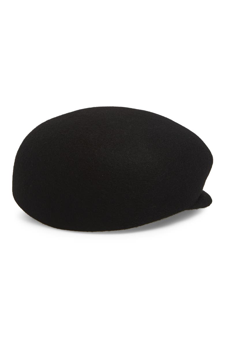 Laurel Wool Felt Hat, Alternate, color, BLACK