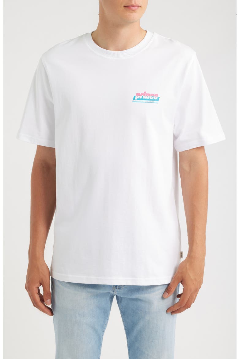 x Prince Organic Cotton Graphic T-Shirt, Main, color, WHITE