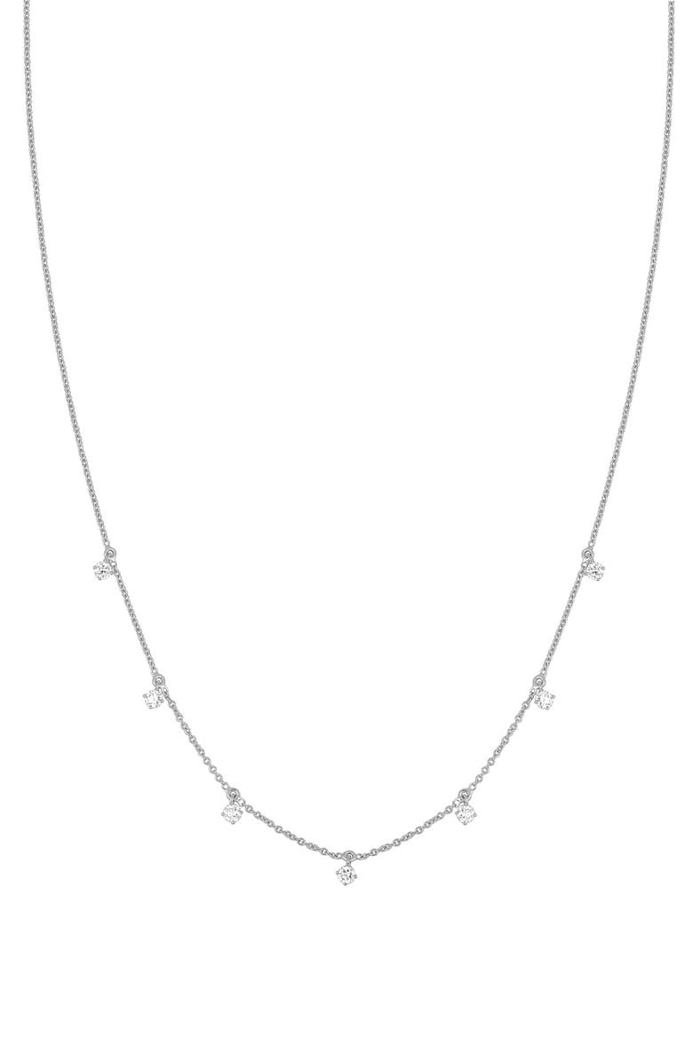 Liora Diamond Frontal Necklace (Nordstrom Exclusive), Main, color, 18K WHITE GOLD