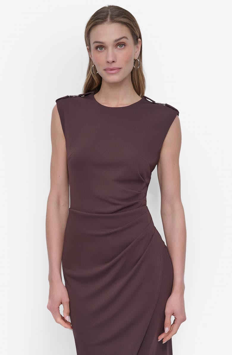 DKNY Matte Jersey Midi Sheath Dress, Alternate, color, 