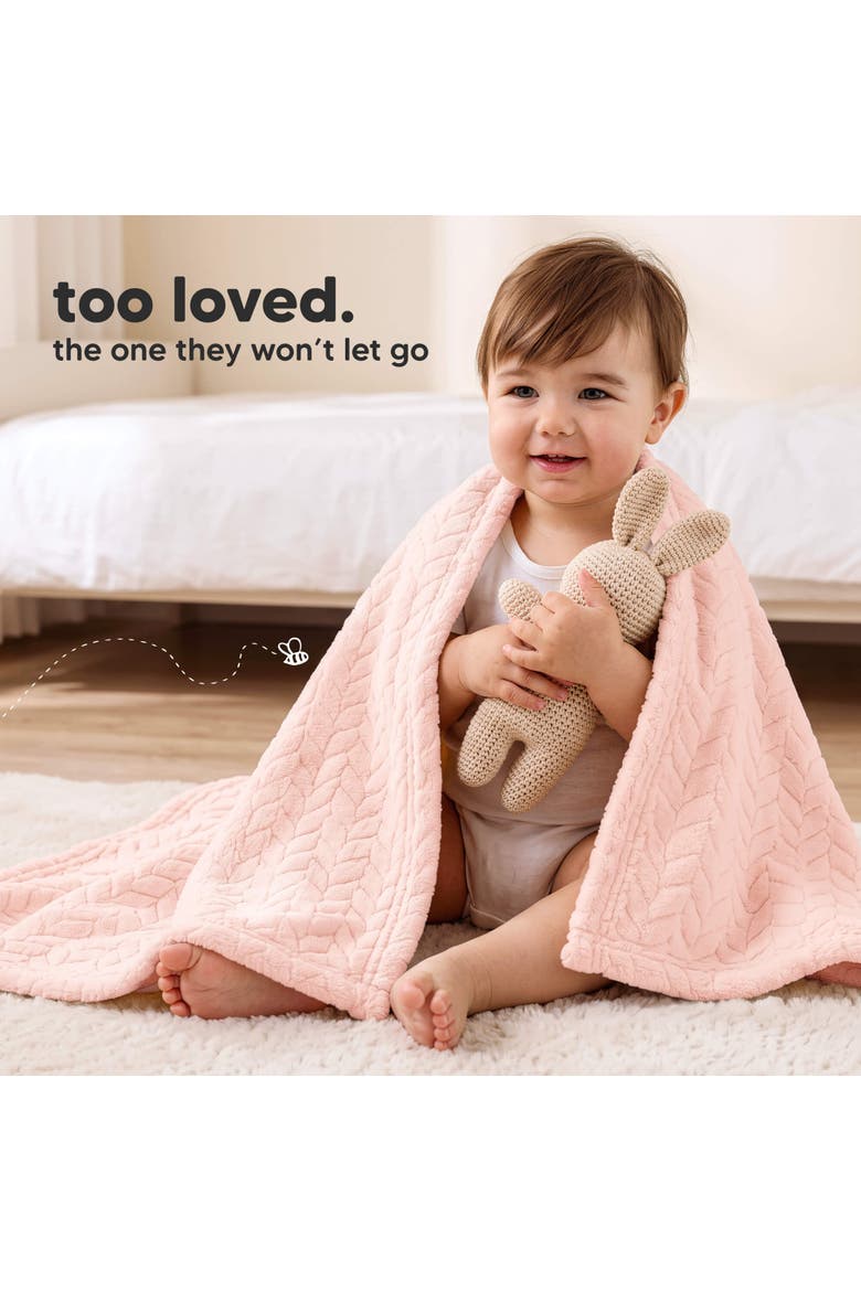 Soufflé Fleece Baby Blankets - Serene, Alternate, color, 1-Pack, Blush