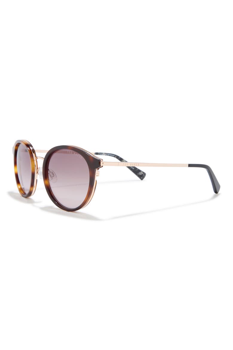 51mm Round Sunglasses, Alternate, color, TORTOISE