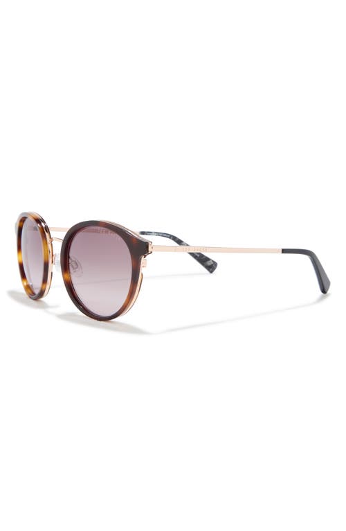 Ted Baker 51mm Round Sunglasses In Brown