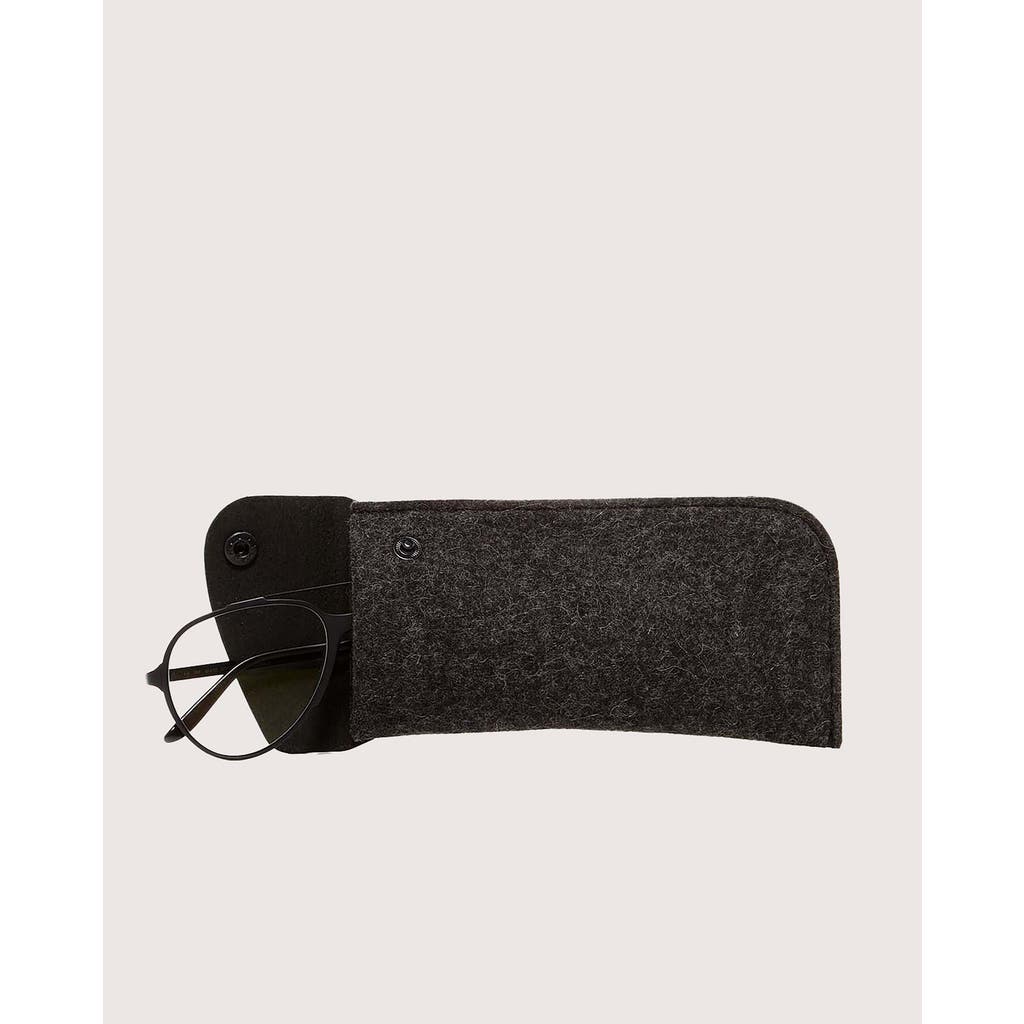 Graf & Lantz Graf Lantz Anzen Merino Wool Eyeglass Sleeve In Charcoal Black