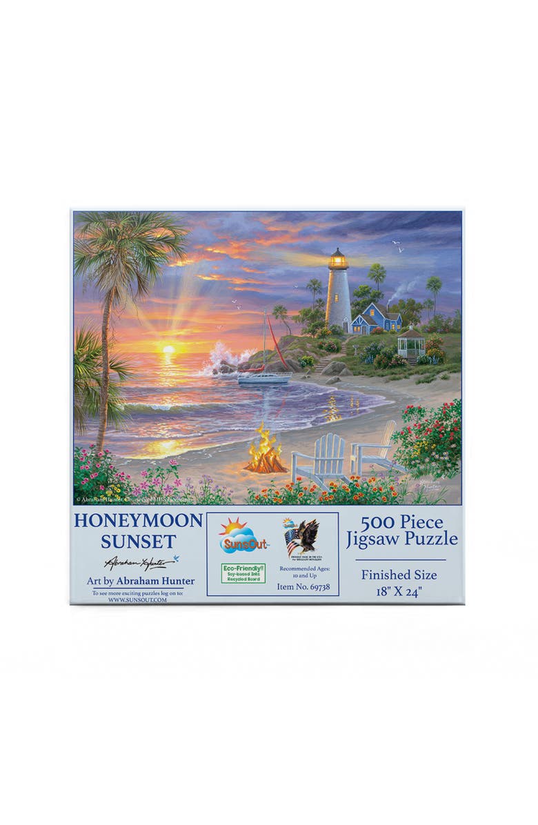 Sunsout Honeymoon Sunset 500 piece Jigsaw Puzzle for Adults, Alternate, color, Multicolor