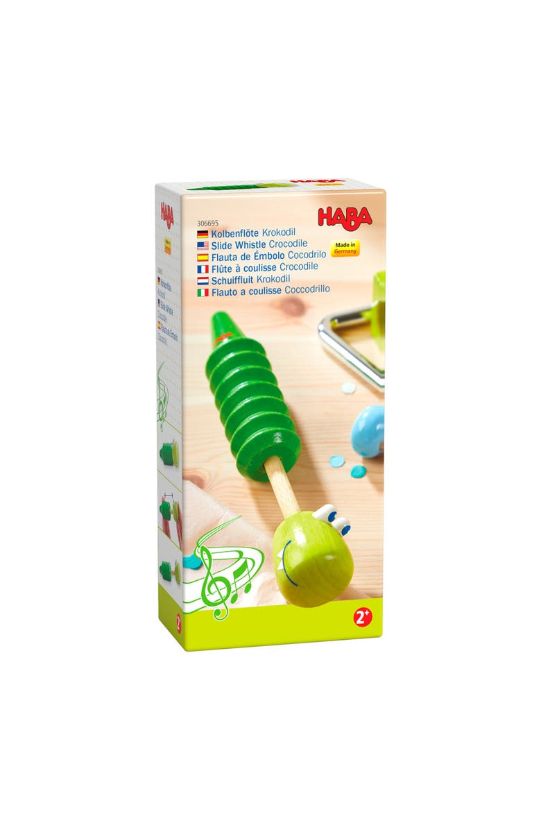 HABA Crocodile Kazoo - Silly Sounding Wooden Toddler Toys and Kids Musical Instruments for Ages 2+ for Early Sound Play and Sensory Fun, Alternate, color, Multi