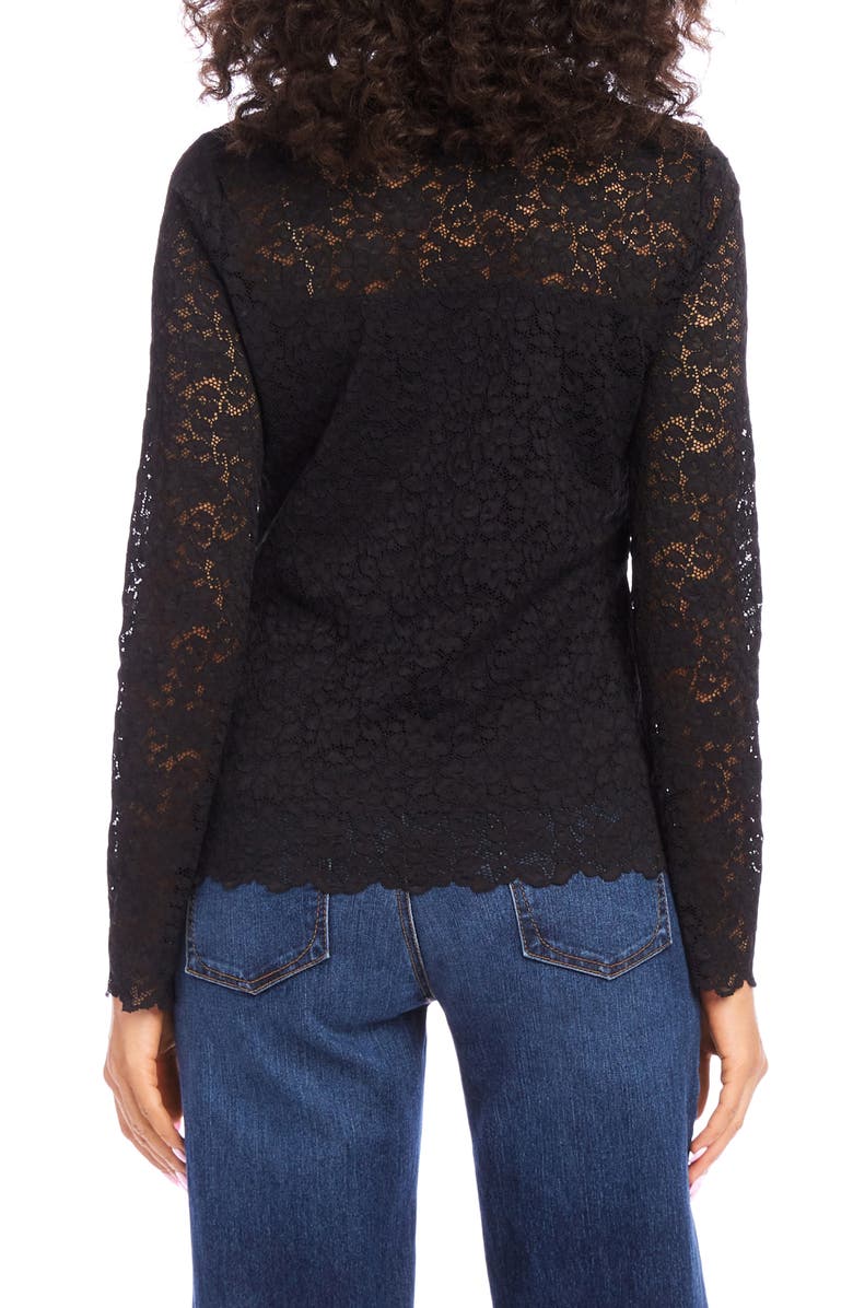 Karen Kane Scalloped Lace Top, Alternate, color, 