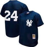 Mitchell & Ness Men's Mitchell & Ness Rickey Henderson Navy New York Yankees Cooperstown Collection Mesh Batting Practice Button-Up Jersey