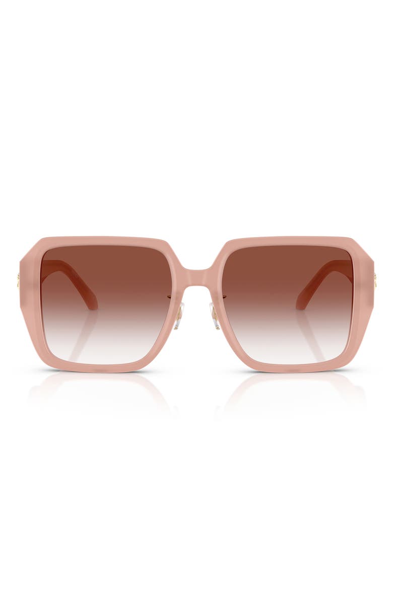 Versace 56mm Gradient Square Sunglasses, Main, color, Opal Pink
