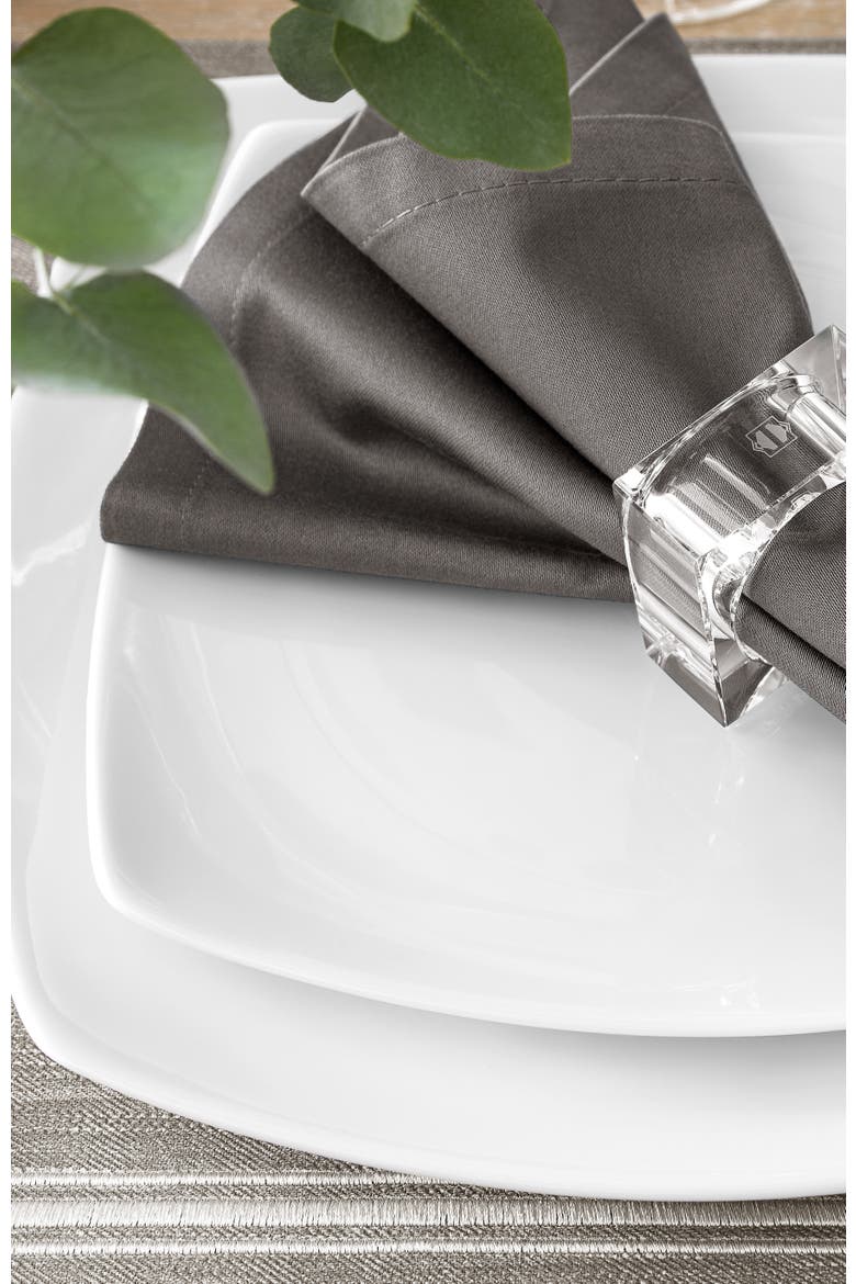 William Napkin Ring Set, Alternate, color, White - Square
