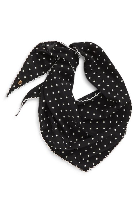 Picot Trim Triangle Scarf