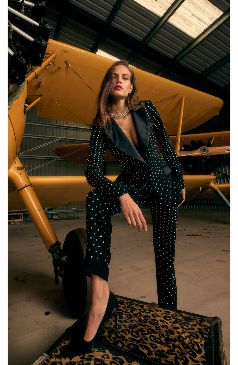 Temperley London Alexandrea Jacket, Alternate, color, Black