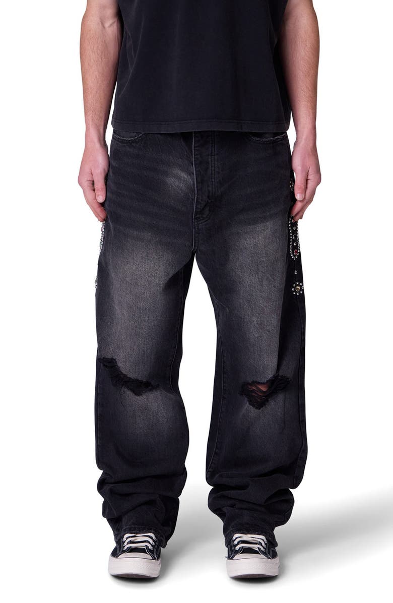 mnml Mojave Ultra Baggy Jeans, Main, color, Washed Black