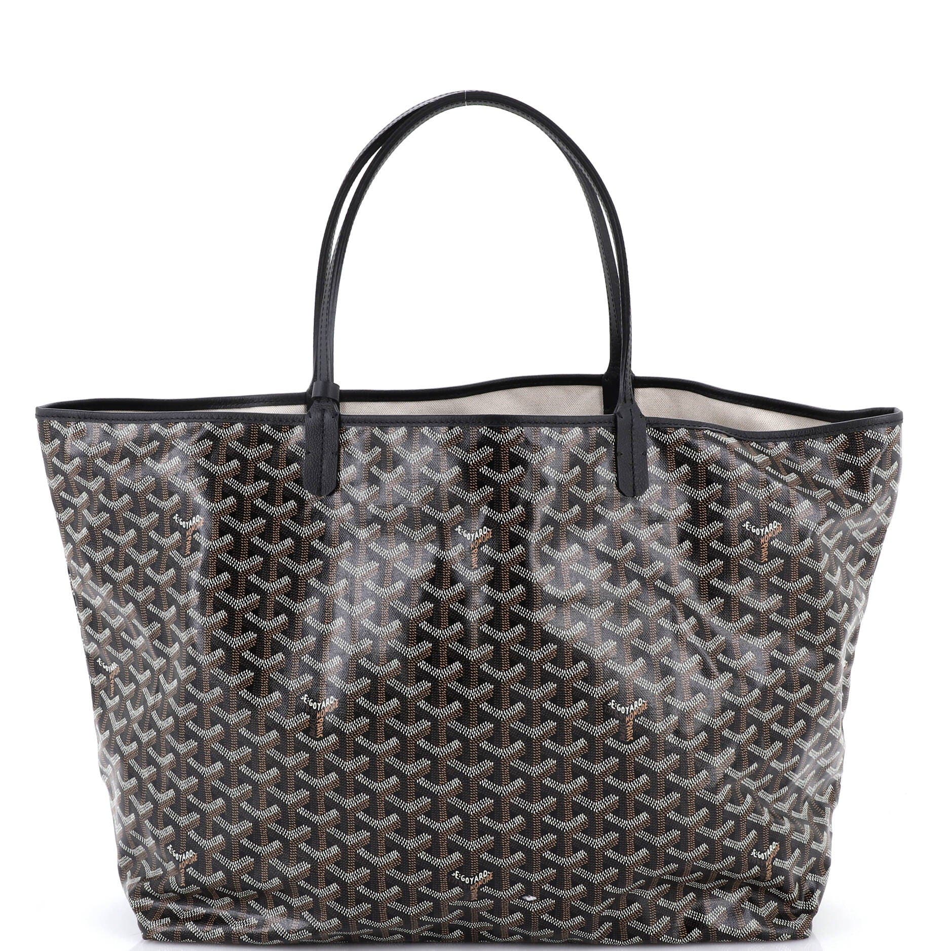 Pre-Owned Goyard Saint Louis Tote Coated Canvas GM, Main, color, Black