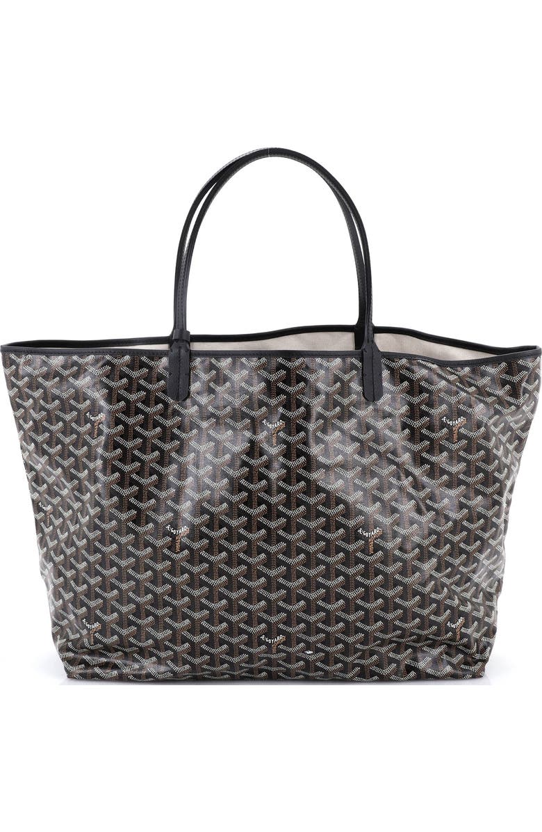 Pre-Owned Goyard Saint Louis Tote Coated Canvas GM, Main, color, Black