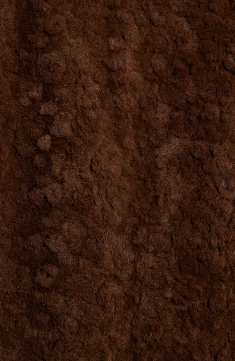 Sam Edelman Longline Faux Fur Coat, Alternate, color, Chocolate