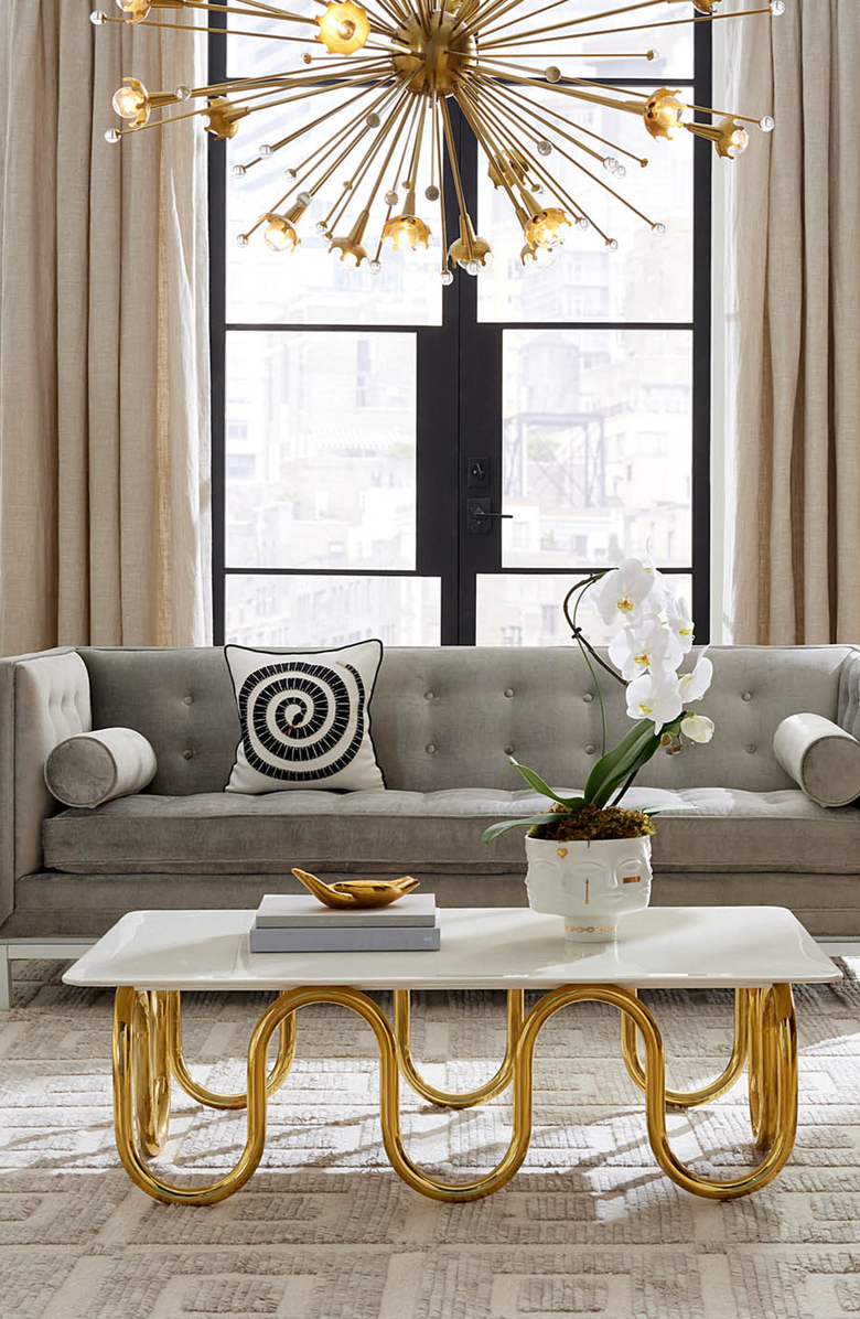 Jonathan Adler Eden Coil Embroidered Pillow, Alternate, color,