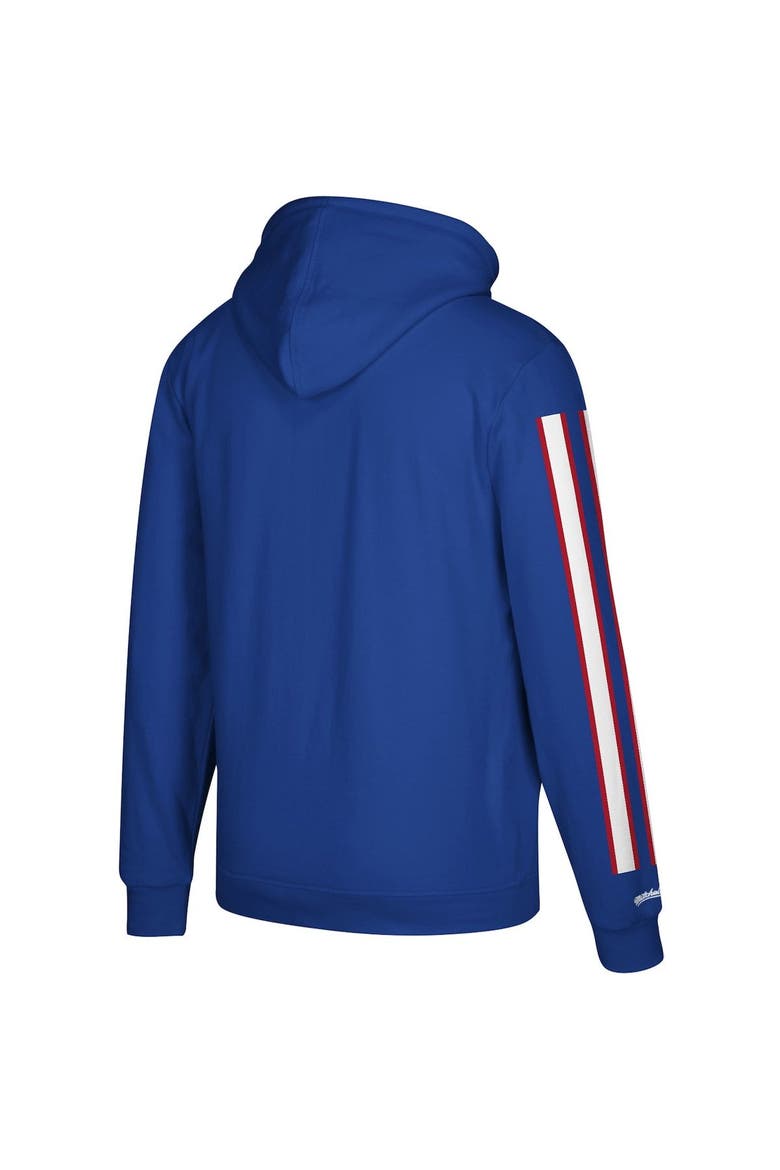 Men's Mitchell & Ness Royal Buffalo Bills Three Stripe Pullover Hoodie, Alternate, color, Royal