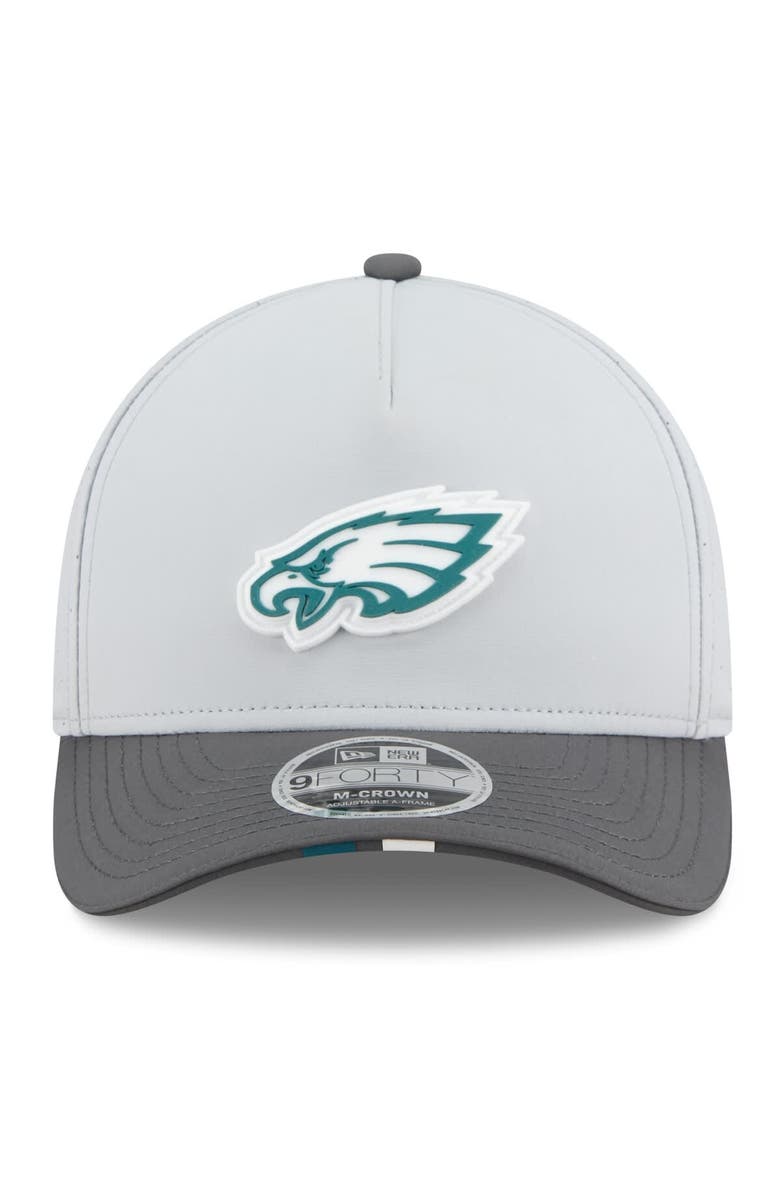 New Era Men's New Era Gray/Graphite Philadelphia Eagles 2025 NFL Training Camp A-Frame 9FORTY Adjustable Hat, Alternate, color, Gray