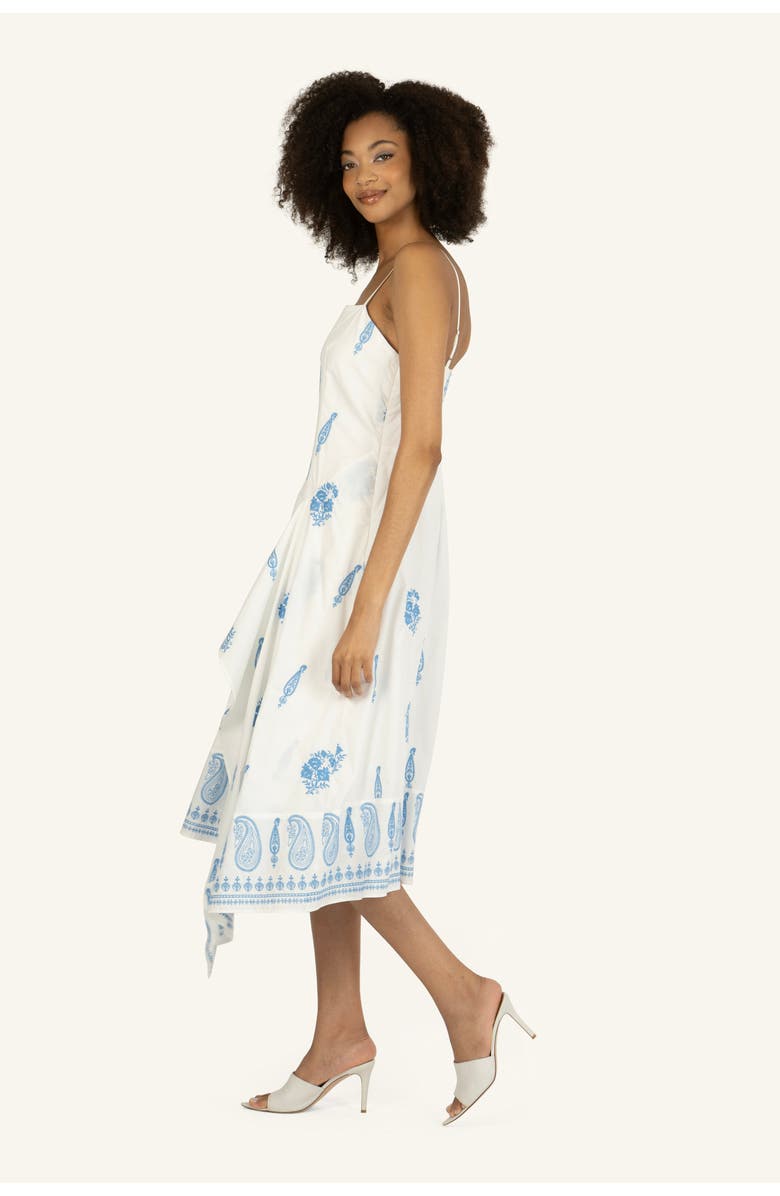 Super Natural by Secret Mission Rosetta Dress, Alternate, color, Off-White With Blue Embroidery
