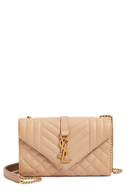 Small Envelope Chain Strap Leather Shoulder Bag