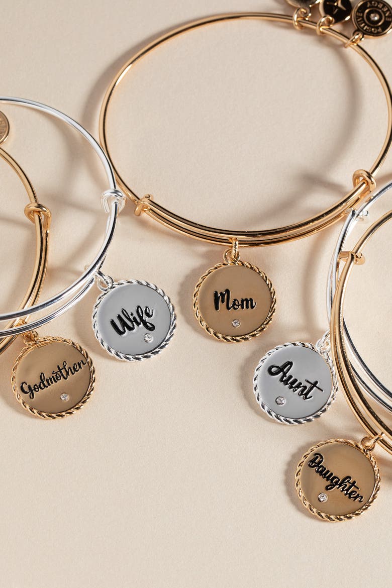 Aunt Charm Bangle, Alternate, color, Silver