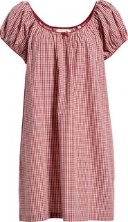 DÔEN Julia Gingham Cotton Shirt Dress