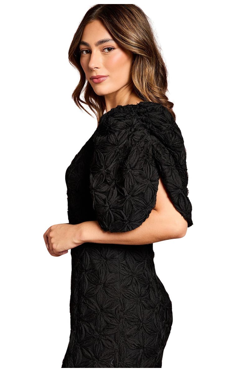 Coast Floral Pleated Sleeve Pencil Dress, Alternate, color, Black