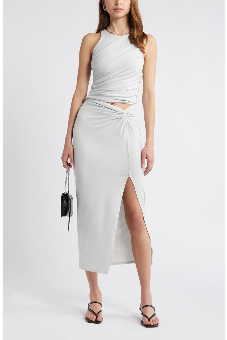 Side Ruched Tank, Alternate, color, GREY GLACIER