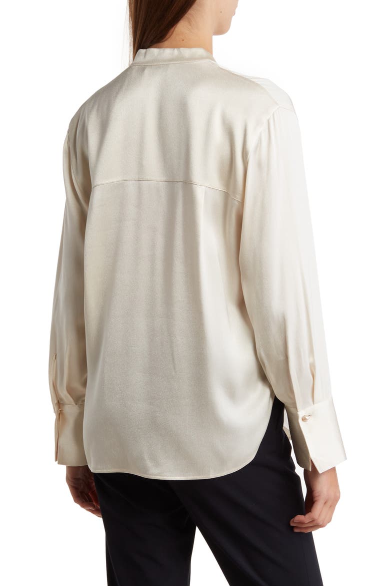 Relaxed Band Collar Button-Up Shirt, Alternate, color, PAMPAS