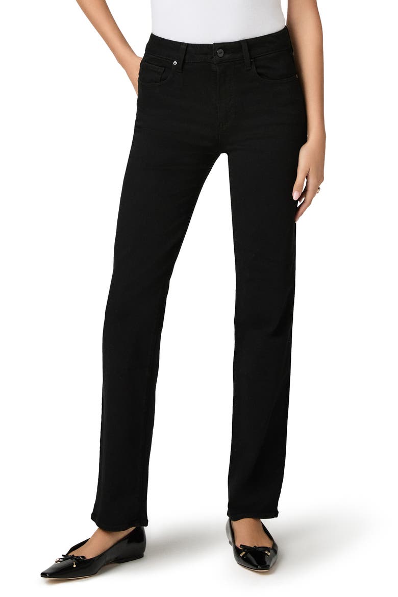 Mason High Waist Straight Leg Jeans, Main, color, BLACK SHADOW
