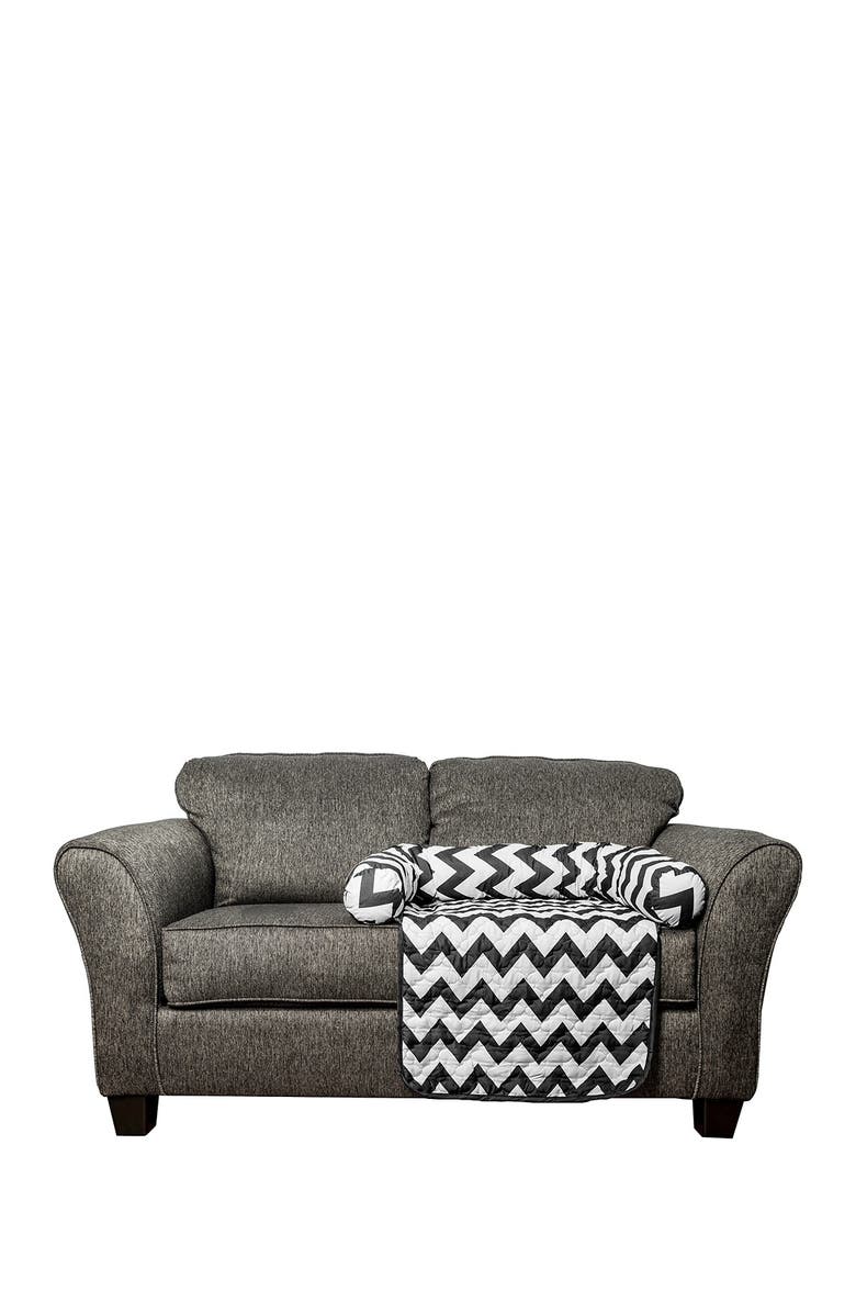 Duck River Textile Black Fubba Reversible Pet Bed & Chair Cover, Main, color,