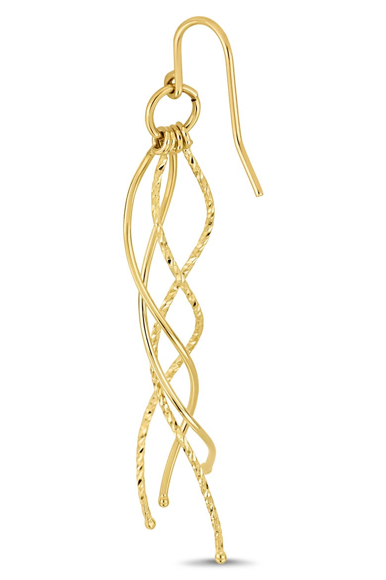 14K Yellow Gold Textured Bar Drop Earrings, Alternate, color, 14KY