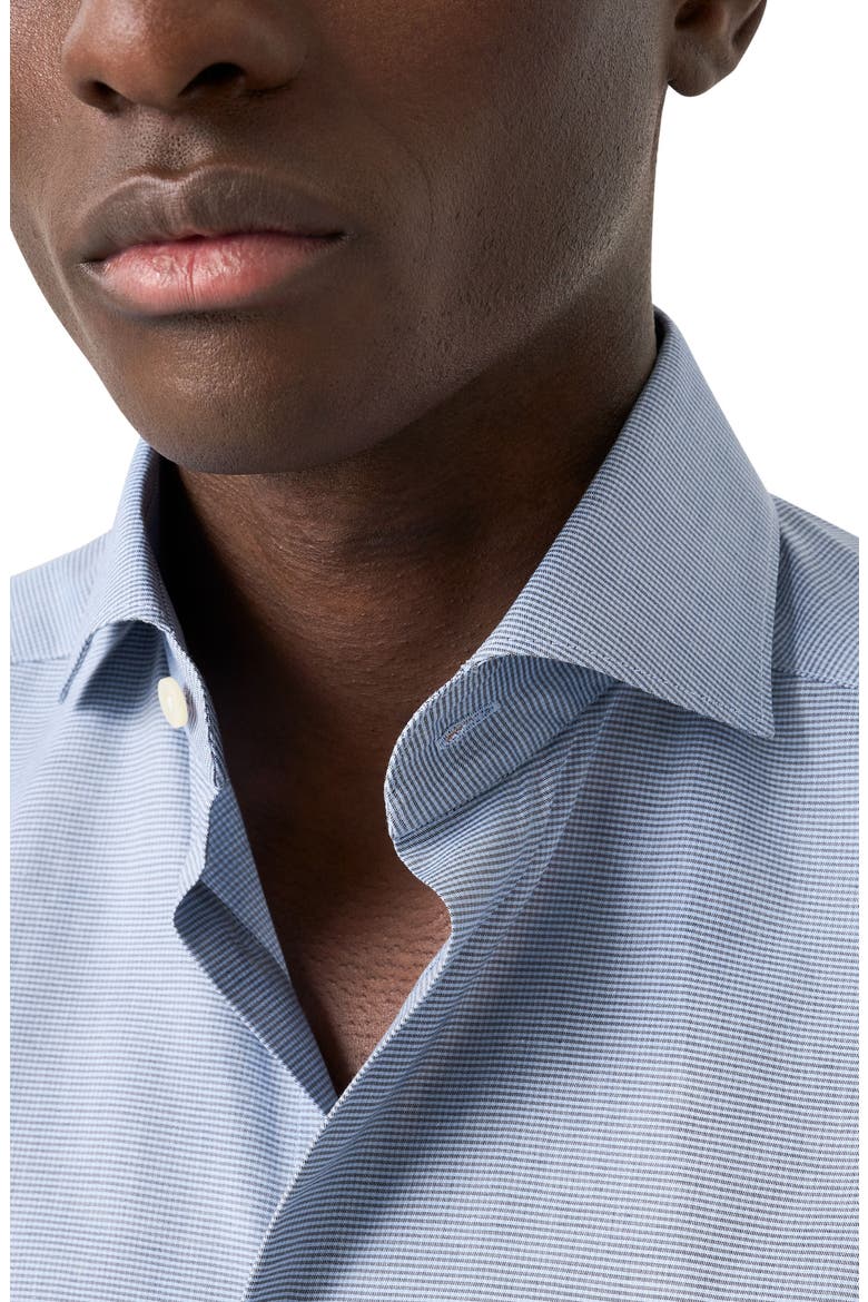 Contemporary Fit Microcheck Shirt, Alternate, color, DARK BLUE