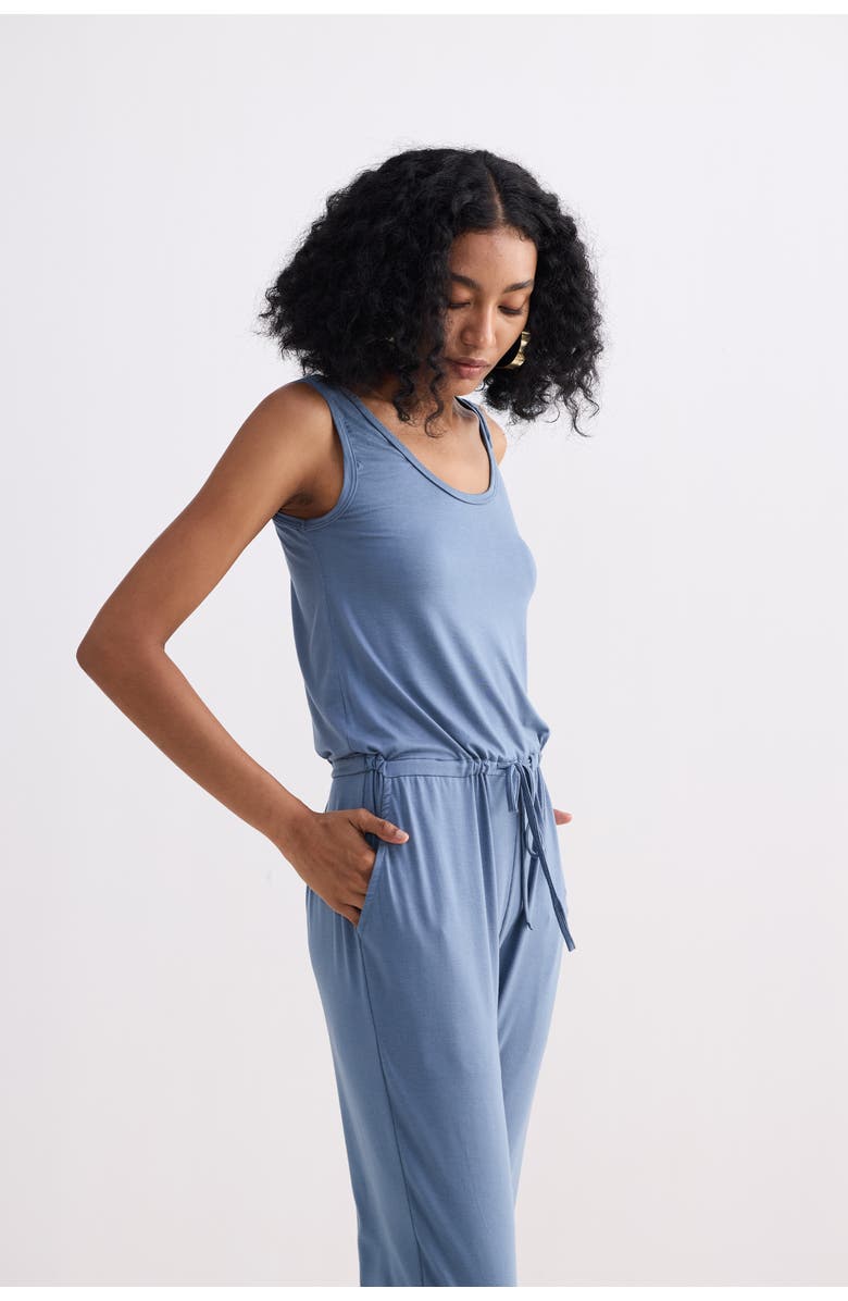 Reistor Relaxed Drawstring Jumpsuit with Incut Sleeves, Alternate, color, Blue
