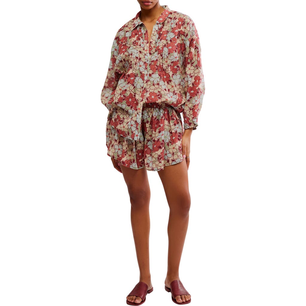 Shop Free People Sienna Button-up Shirt & Skort Set