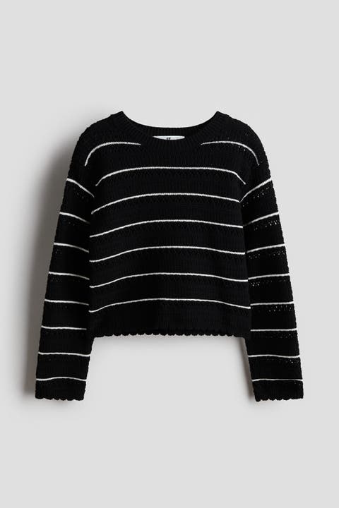 Pointelle-knit Cotton Jumper