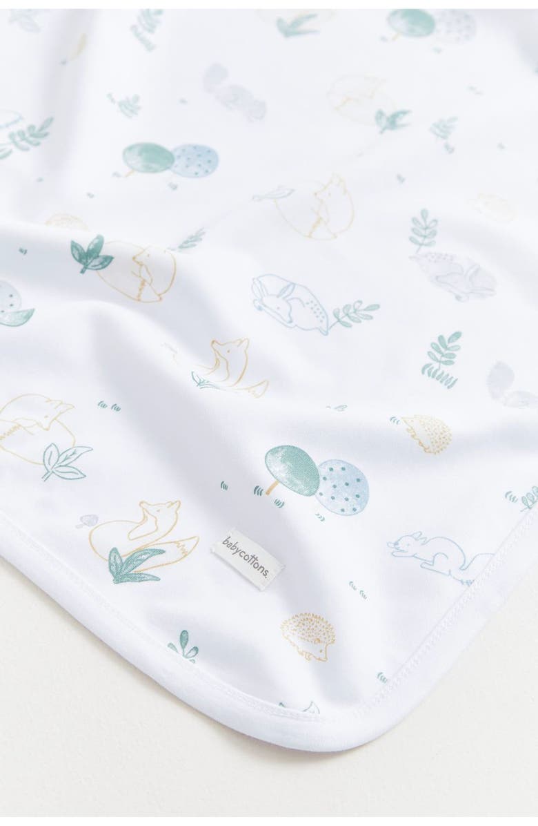 Babycottons Premium Peruvian Pima Cotton Simone Receiving Blanket For Infant, Alternate, color, White