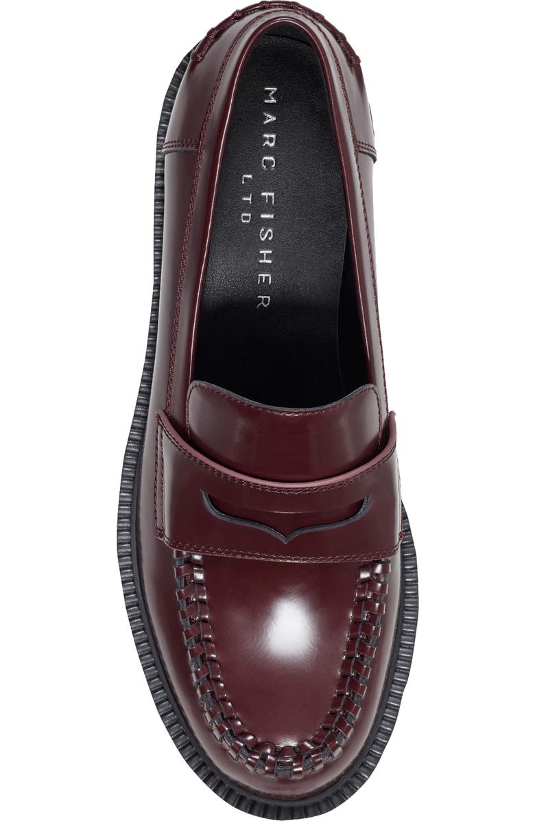 Marc Fisher LTD Dagman Penny Loafer, Alternate, color, Dark Red