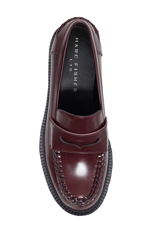 Marc Fisher Ltd Dagman Penny Loafer In Burgundy