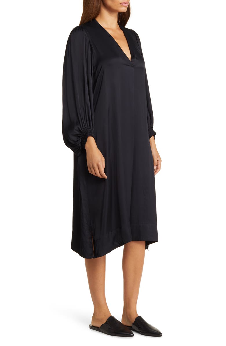 Masai Copenhagen Nalo Long Sleeve Satin Shift Dress, Alternate, color, 
